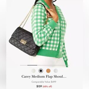 Kate Spade Black Quilted Medium Size Shoulder Bag